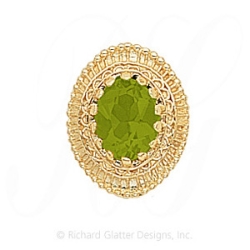 GS334 PD - 14 Karat Gold Peridot Slide 